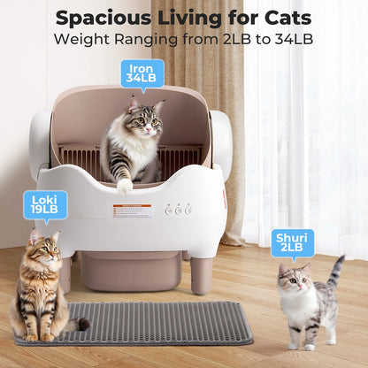 PurrClean Pro 2™ - The Hands Free Automatic Litter Box